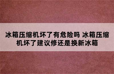 冰箱压缩机坏了有危险吗 冰箱压缩机坏了建议修还是换新冰箱